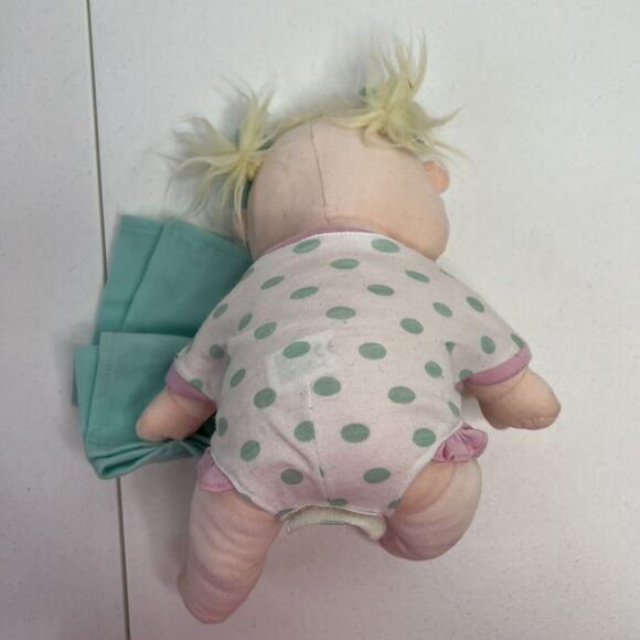 Tollytots Baby Doll Soft Plush Stuffed Blanket 13" Embroidered Eyes 13 Inches - Picture 5 of 10